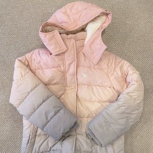 Girls Ombré Pink to Purple puffer coat